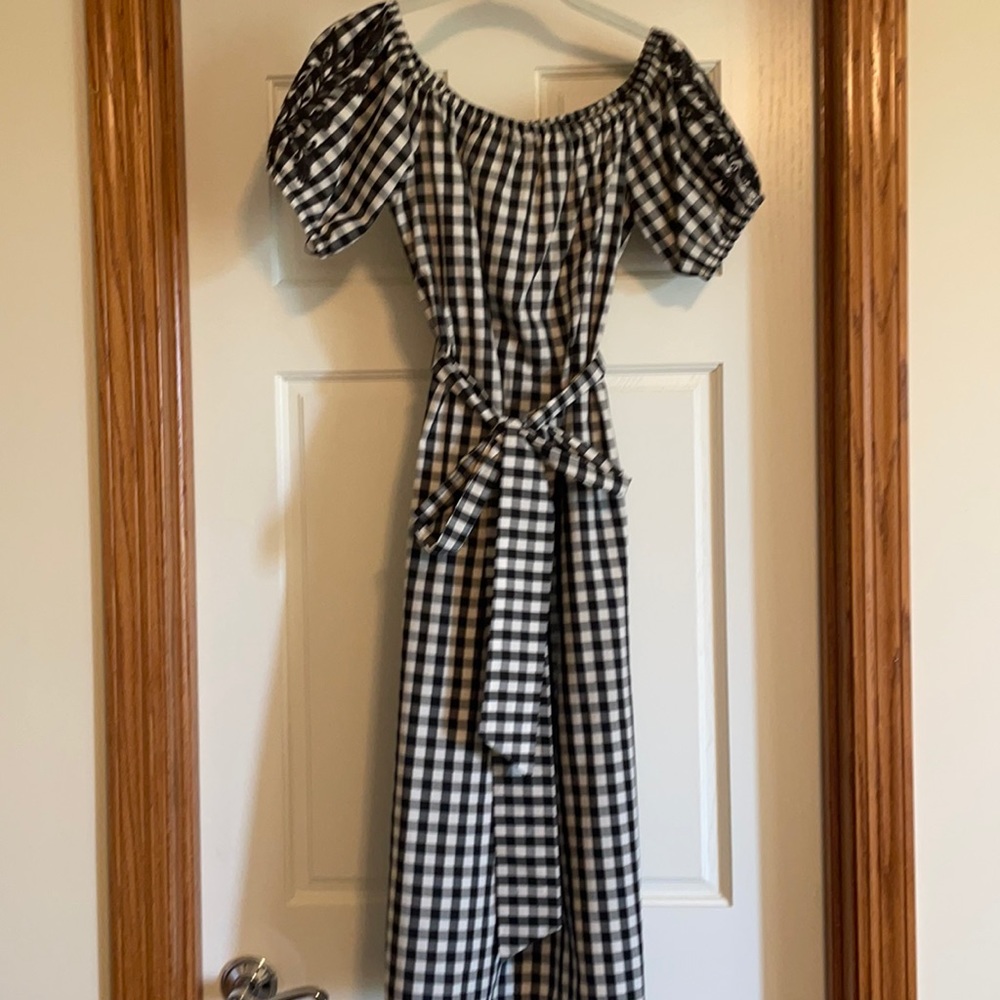 Who What Wear black gingham dress
